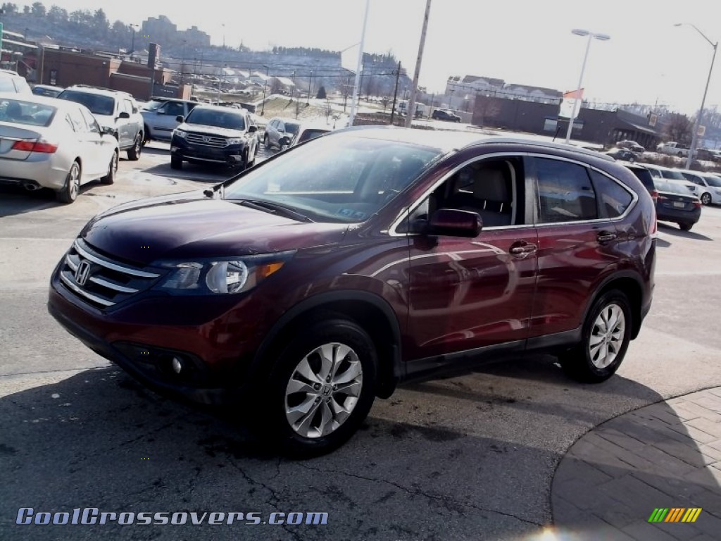 2013 CR-V EX-L AWD - Basque Red Pearl II / Gray photo #6