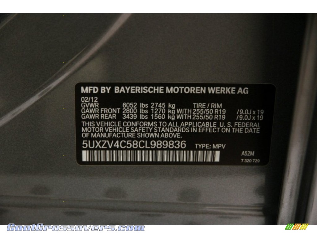 2012 X5 xDrive35i Premium - Space Gray Metallic / Black photo #24