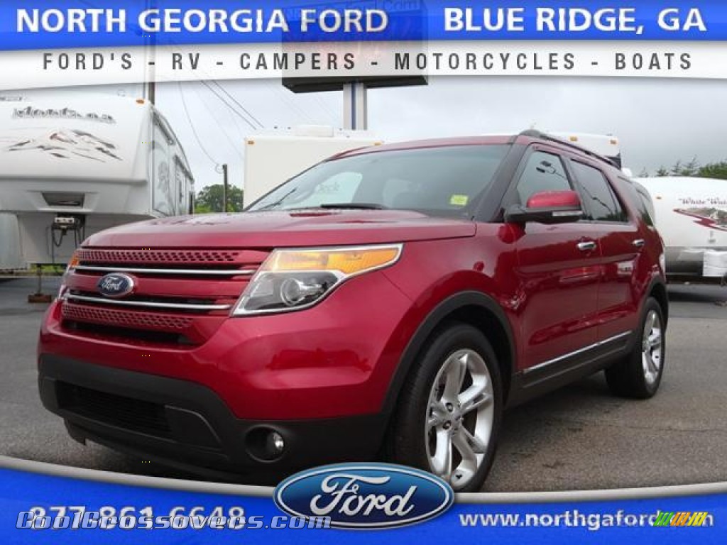 Ruby Red / Medium Light Stone Ford Explorer Limited