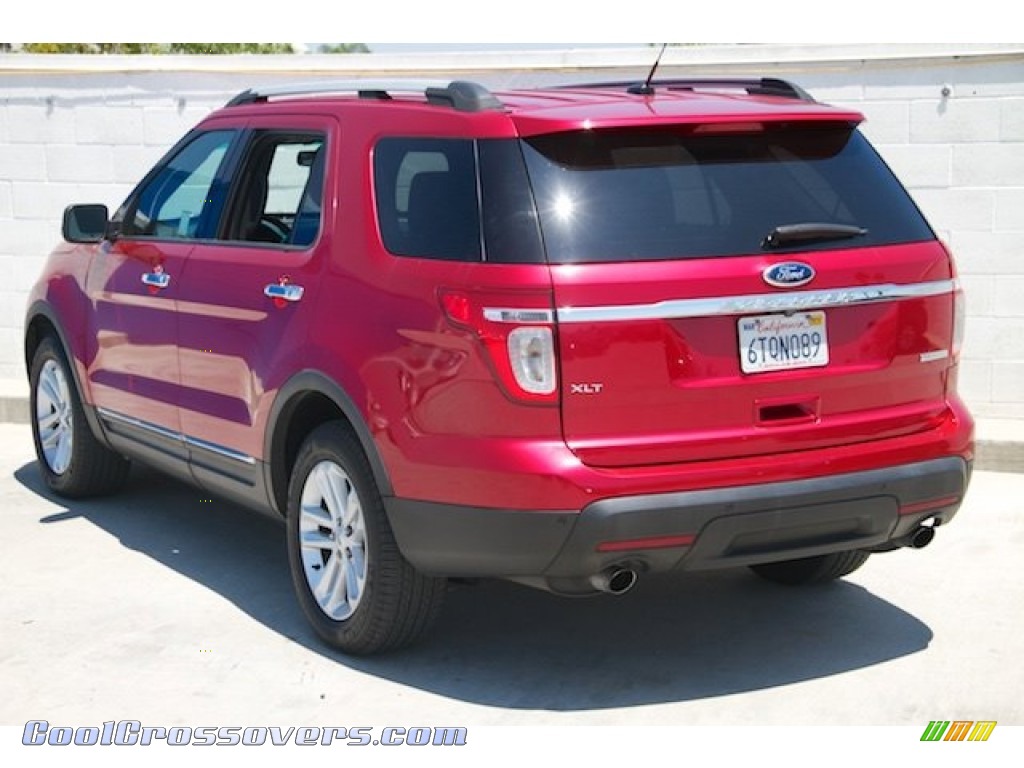 2012 Explorer XLT EcoBoost - Red Candy Metallic / Charcoal Black photo #2