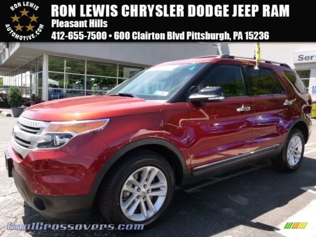 Ruby Red / Charcoal Black Ford Explorer XLT 4WD