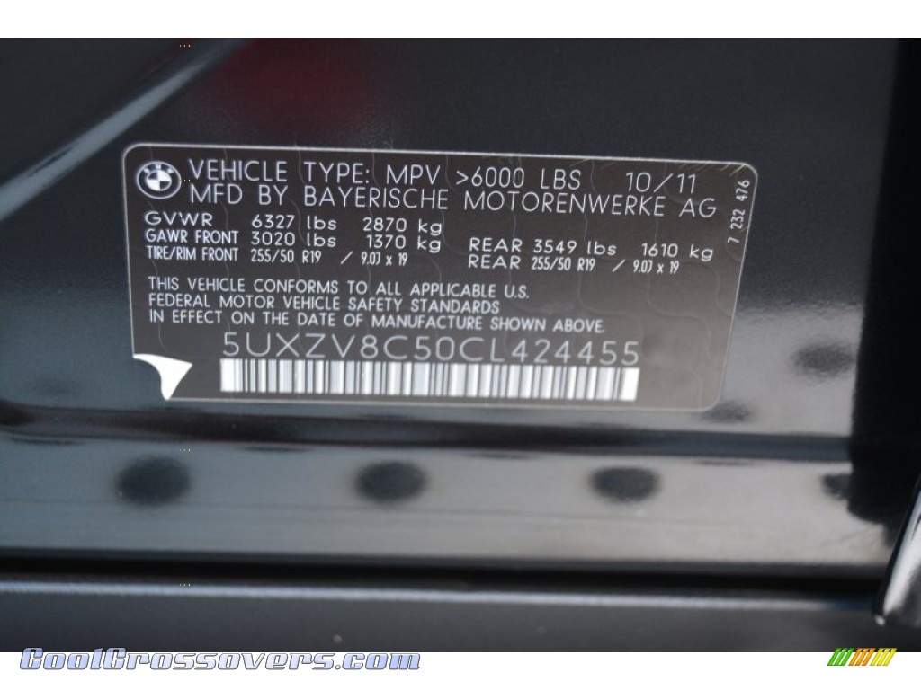 2012 X5 xDrive50i - Black Sapphire Metallic / Oyster photo #36
