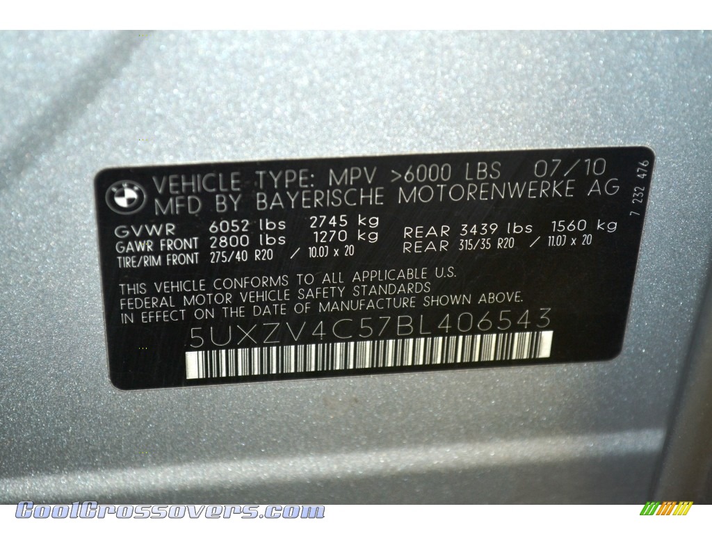 2011 X5 xDrive 35i - Titanium Silver Metallic / Black photo #11
