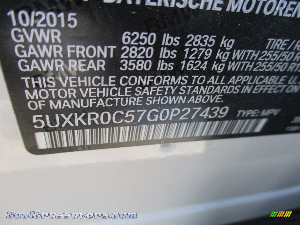 2016 X5 xDrive35i - Alpine White / Terra photo #20