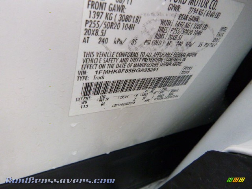 2011 Explorer Limited 4WD - White Platinum Tri-Coat / Pecan/Charcoal photo #16