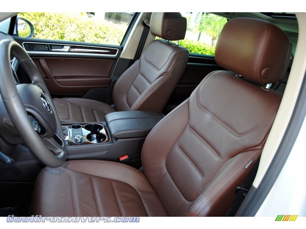 2014 Touareg V6 Lux 4Motion - Pure White / Saddle Brown photo #14