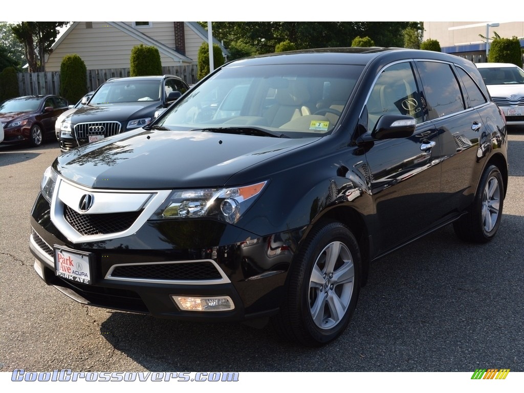 2010 MDX Technology - Crystal Black Pearl / Parchment photo #7