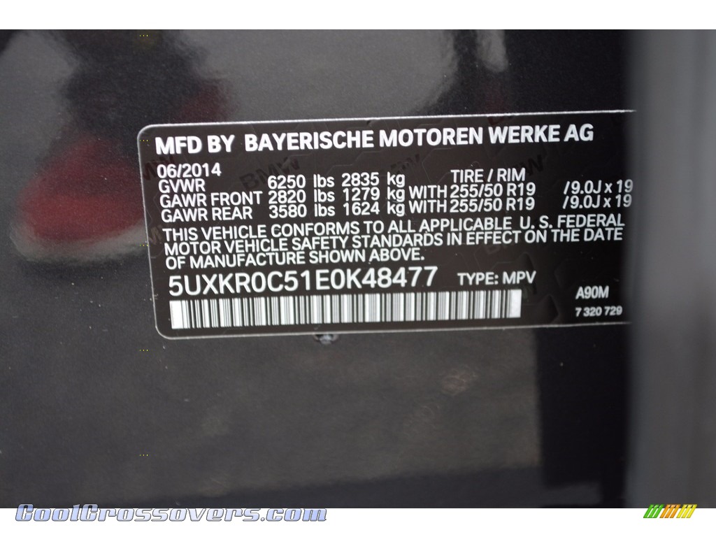 2014 X5 xDrive35i - Dark Graphite Metallic / Black photo #35