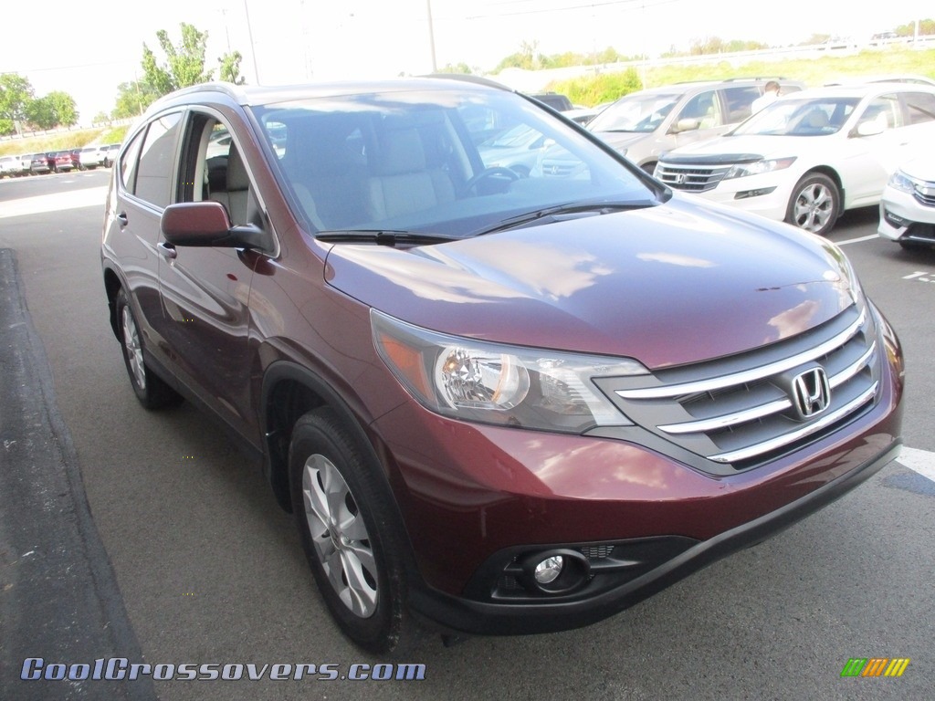 2014 CR-V EX-L AWD - Basque Red Pearl II / Gray photo #6