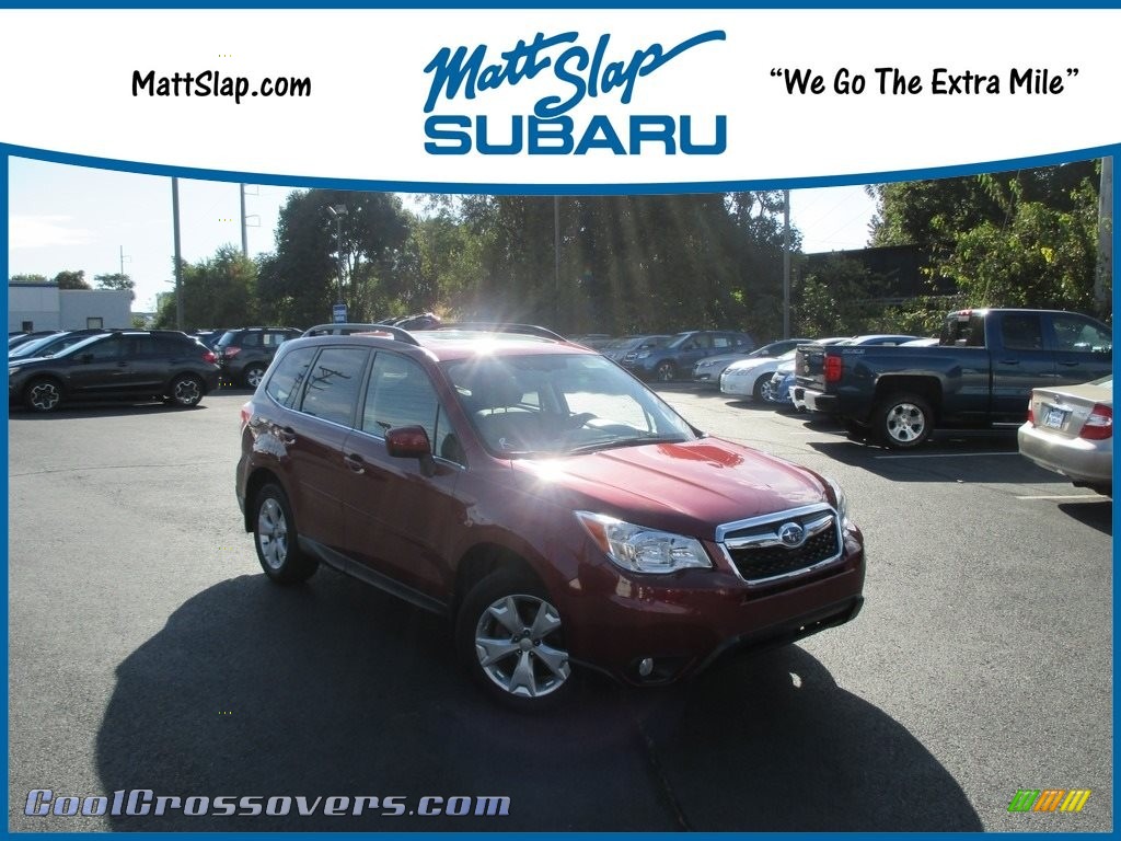2015 Forester 2.5i Limited - Venetian Red Pearl / Black photo #1