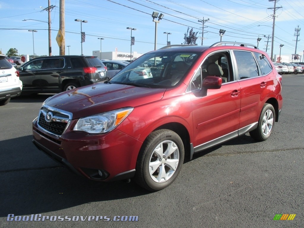 2015 Forester 2.5i Limited - Venetian Red Pearl / Black photo #2