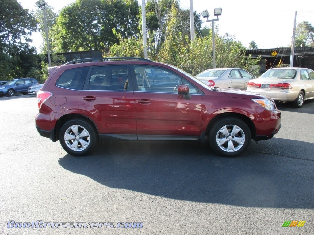 2015 Forester 2.5i Limited - Venetian Red Pearl / Black photo #5