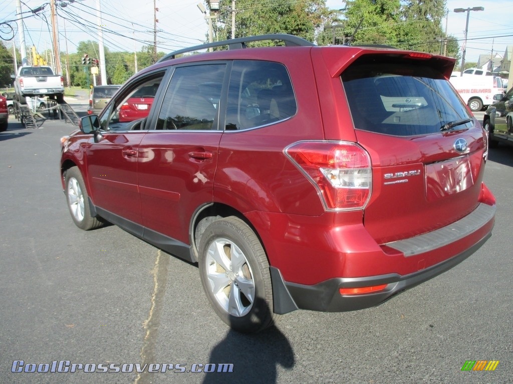 2015 Forester 2.5i Limited - Venetian Red Pearl / Black photo #8