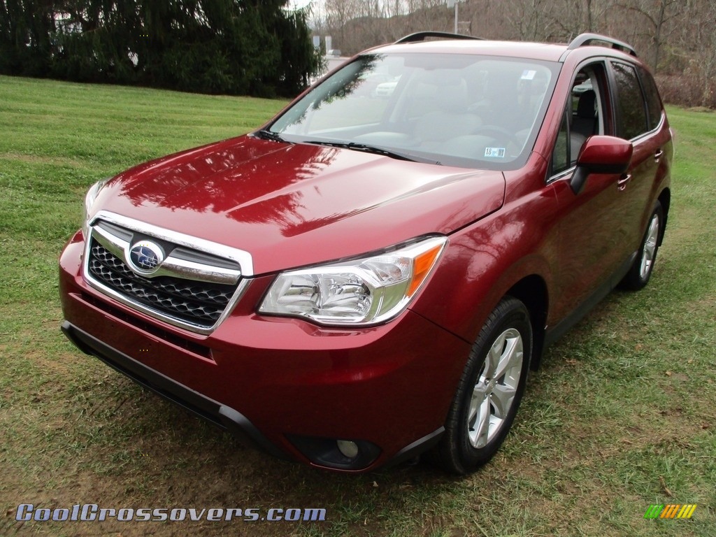 2015 Forester 2.5i Limited - Venetian Red Pearl / Gray photo #21