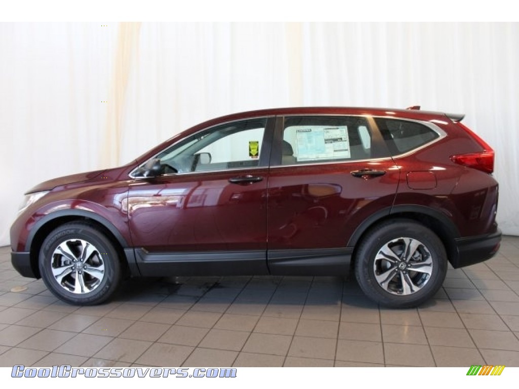 2018 CR-V LX - Basque Red Pearl II / Gray photo #5