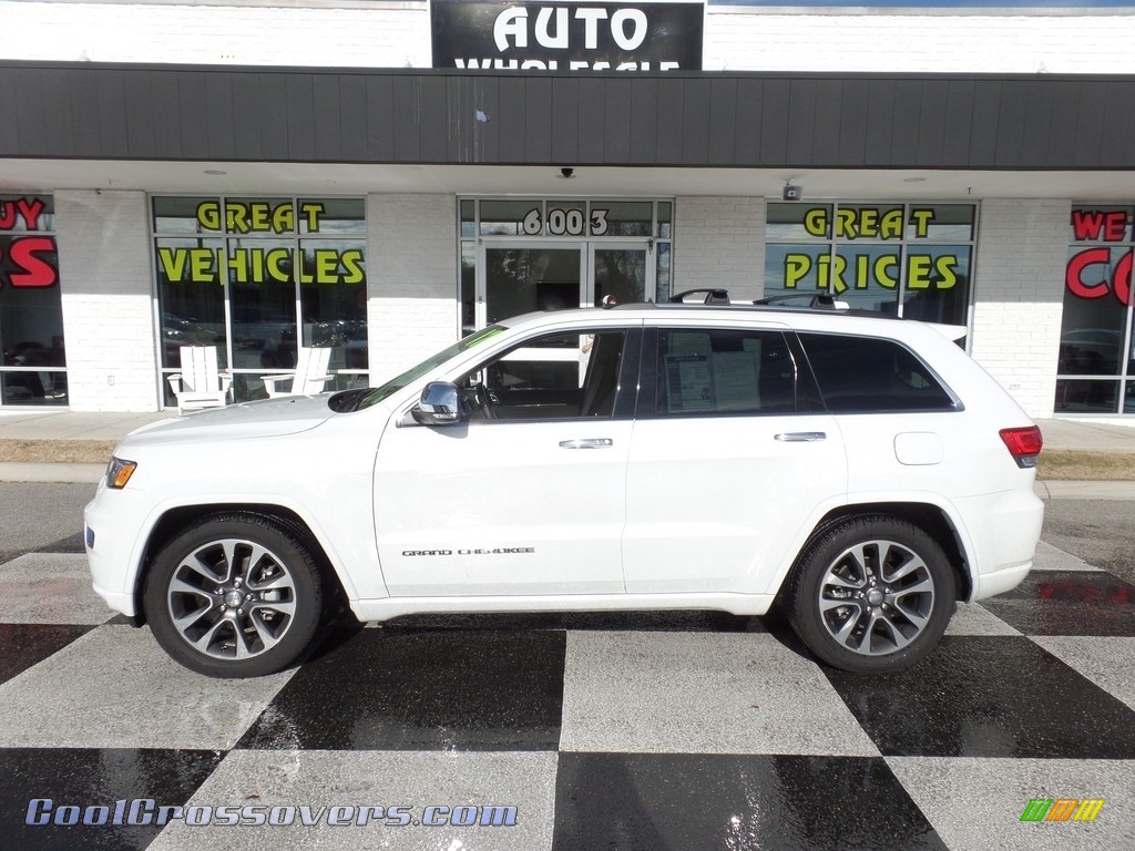Bright White / Brown/Light Frost Beige Jeep Grand Cherokee Overland 4x4