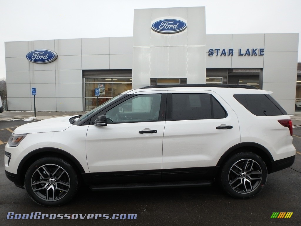 White Platinum / Ebony Black Ford Explorer Sport 4WD