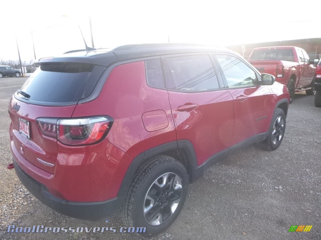 2018 Compass Trailhawk 4x4 - Redline Pearl / Black/Ruby Red photo #5