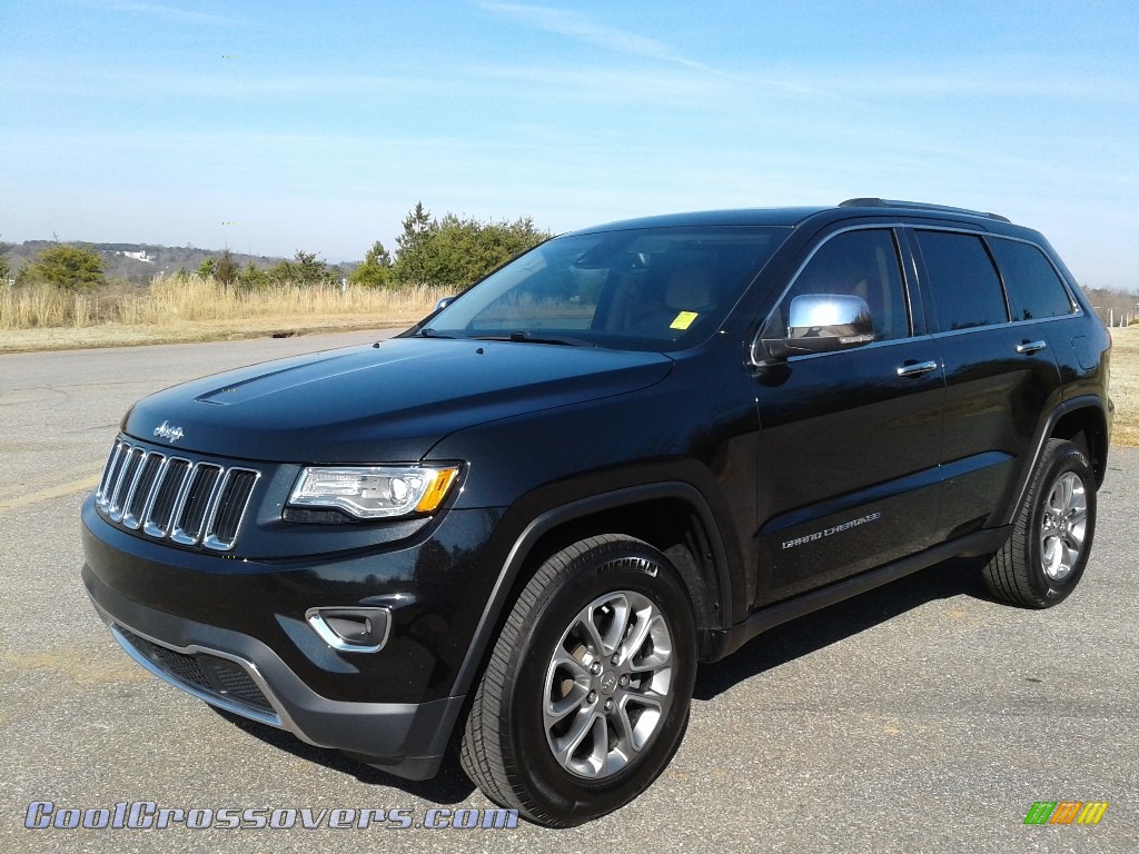 2015 Grand Cherokee Limited - Brilliant Black Crystal Pearl / Black/Light Frost Beige photo #2