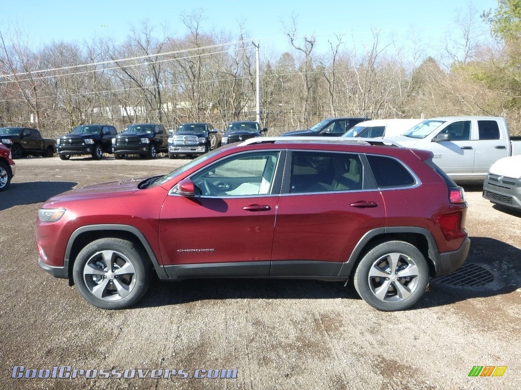 2019 Cherokee Limited 4x4 - Velvet Red Pearl / Black/Ski Grey photo #2