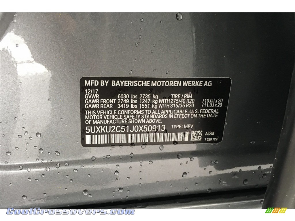 2018 X6 xDrive35i - Space Gray Metallic / Black photo #11