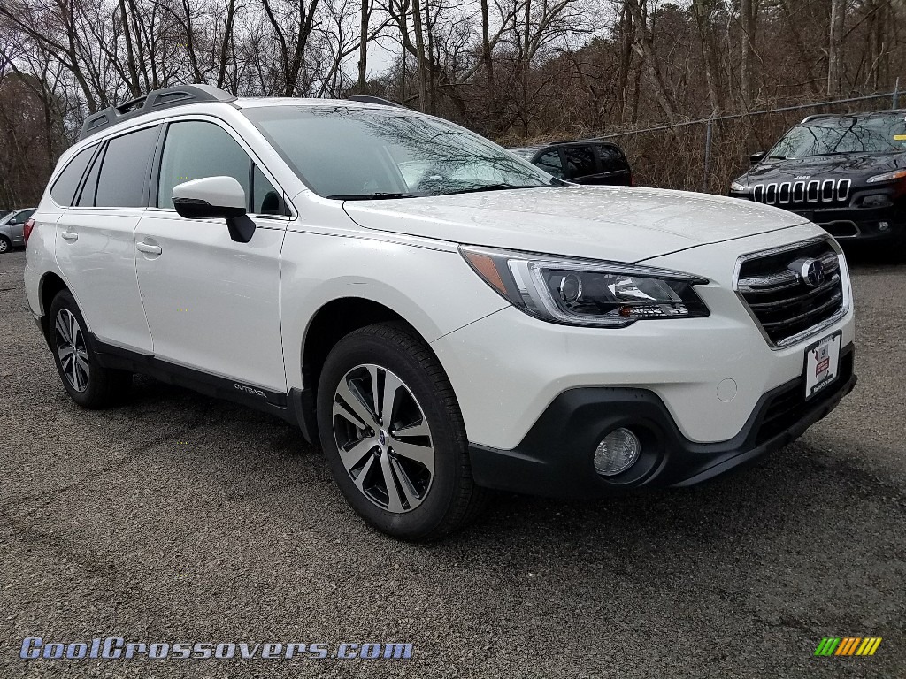 2018 Outback 2.5i Limited - Crystal White Pearl / Black photo #1
