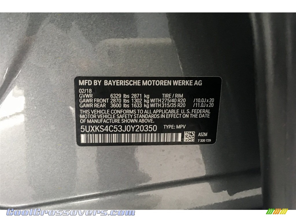 2018 X5 xDrive35d - Space Gray Metallic / Black photo #11