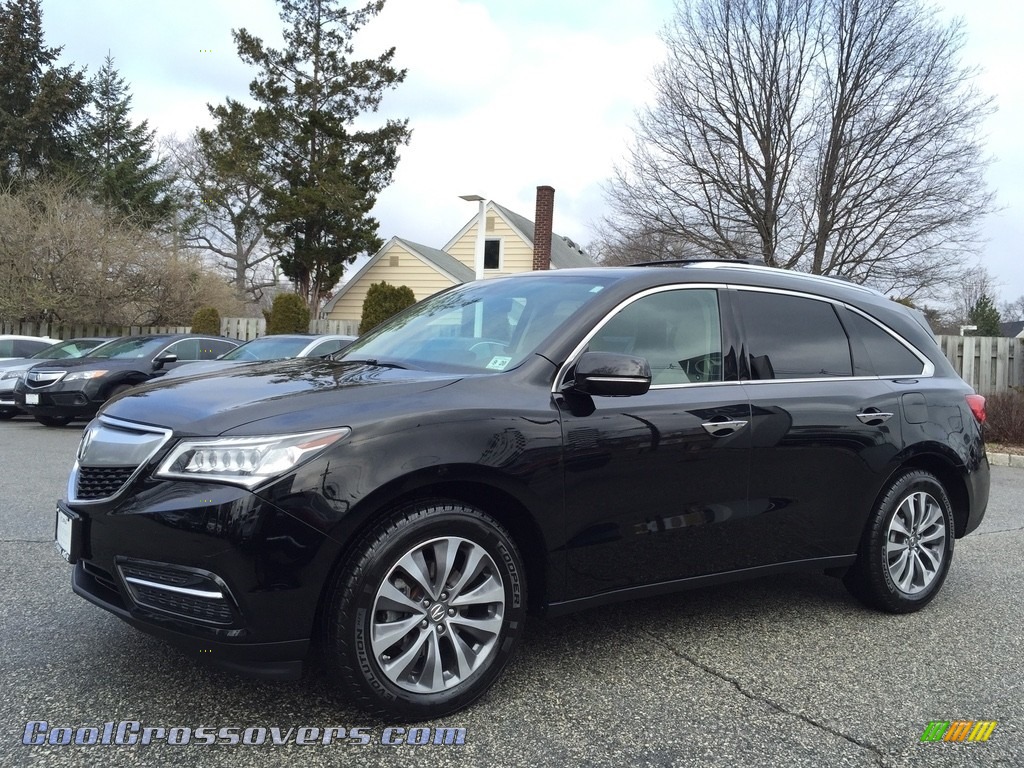 2016 MDX SH-AWD Technology - Crystal Black Pearl / Parchment photo #7