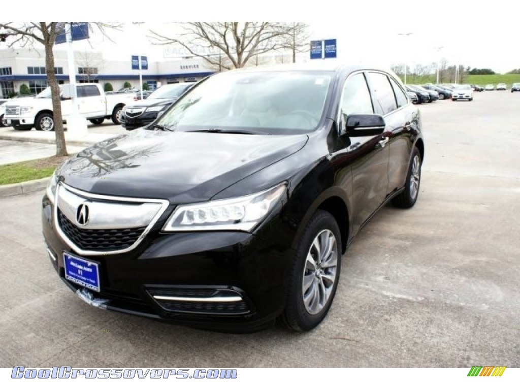 2016 MDX Technology - Crystal Black Pearl / Parchment photo #3
