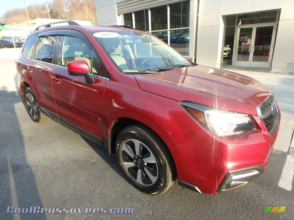 2017 Forester 2.5i Limited - Venetian Red Pearl / Gray photo #8