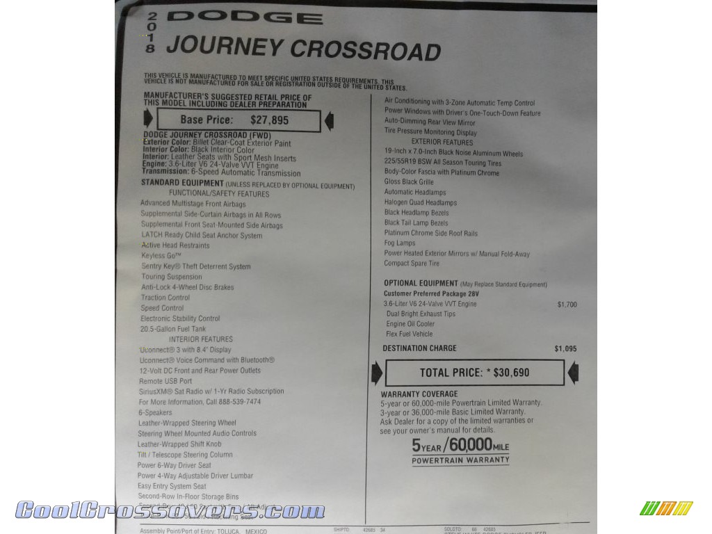 2018 Journey Crossroad - Billet / Black photo #32