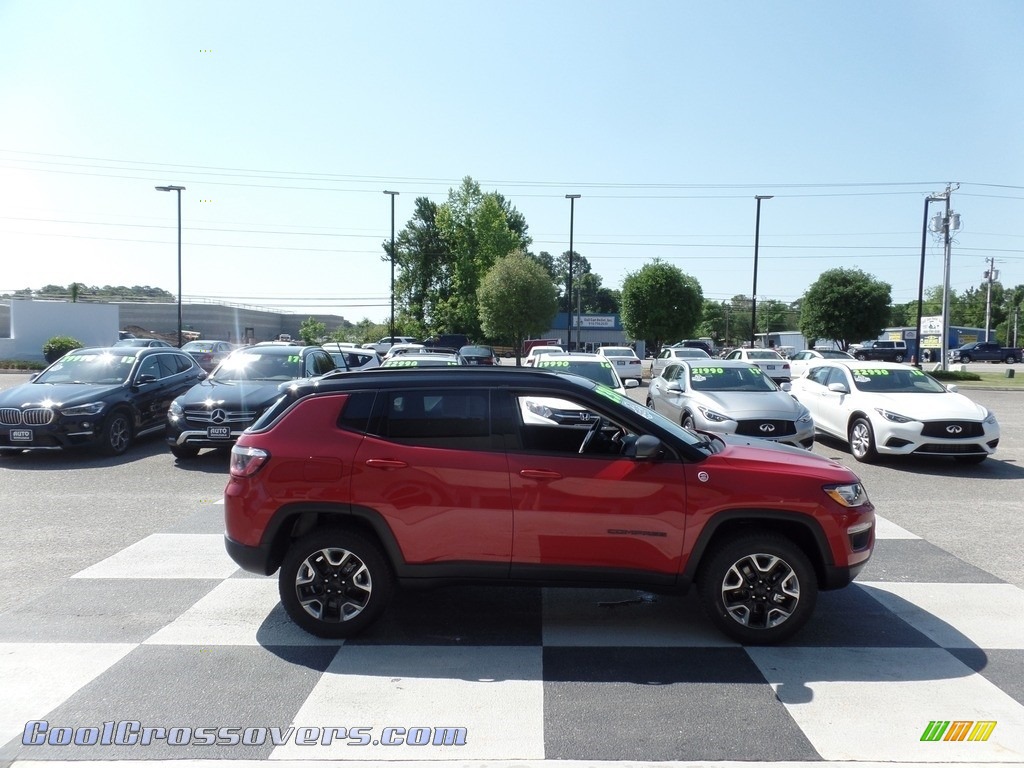 2018 Compass Trailhawk 4x4 - Redline Pearl / Black/Ruby Red photo #3