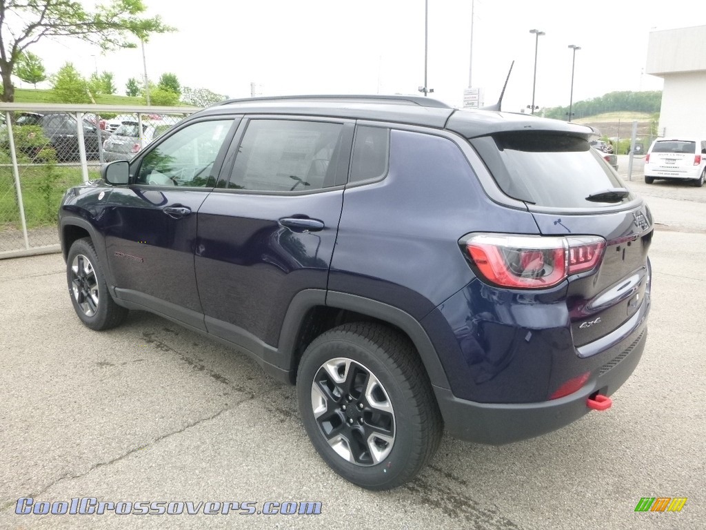 2018 Compass Trailhawk 4x4 - Jazz Blue Pearl / Black/Ruby Red photo #3