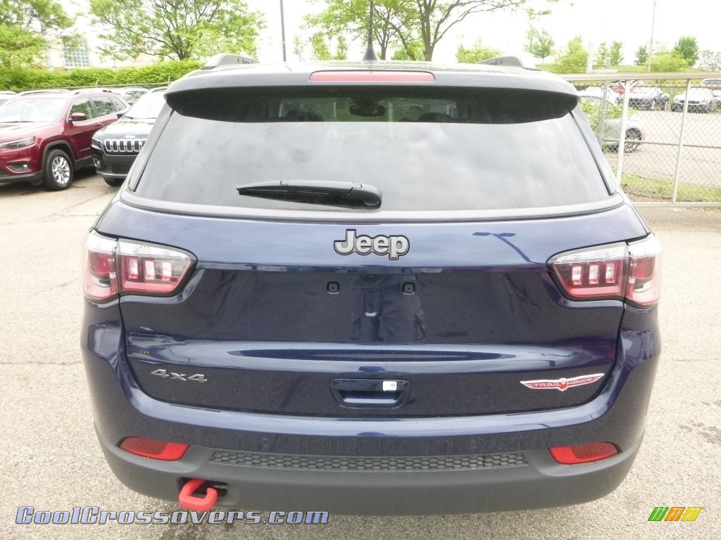 2018 Compass Trailhawk 4x4 - Jazz Blue Pearl / Black/Ruby Red photo #4
