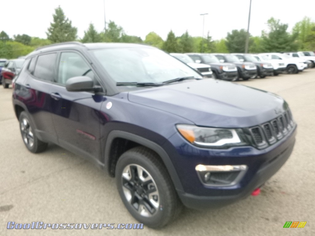 2018 Compass Trailhawk 4x4 - Jazz Blue Pearl / Black/Ruby Red photo #7