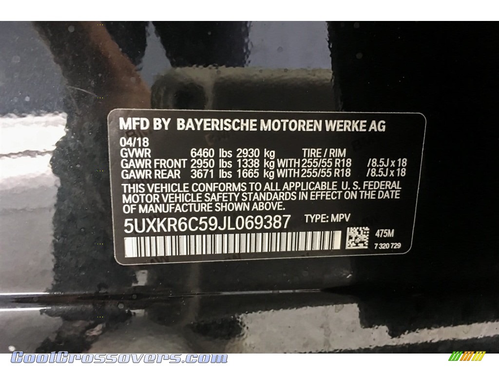2018 X5 xDrive50i - Black Sapphire Metallic / Black photo #11