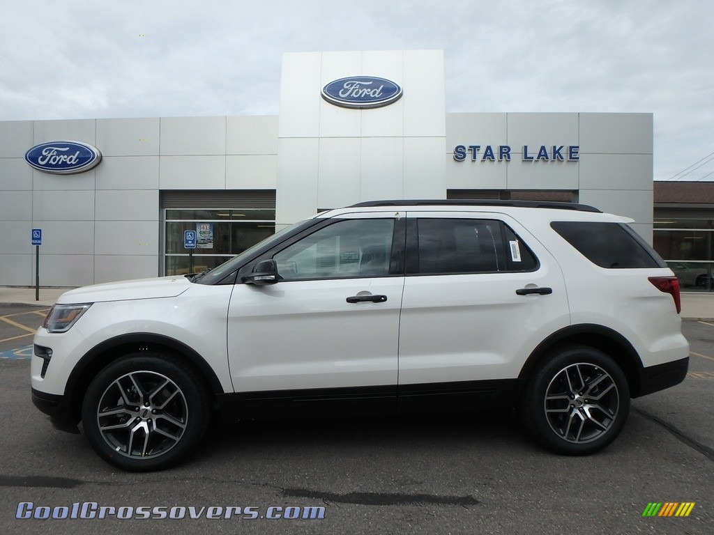 White Platinum / Ebony Black Ford Explorer Sport 4WD