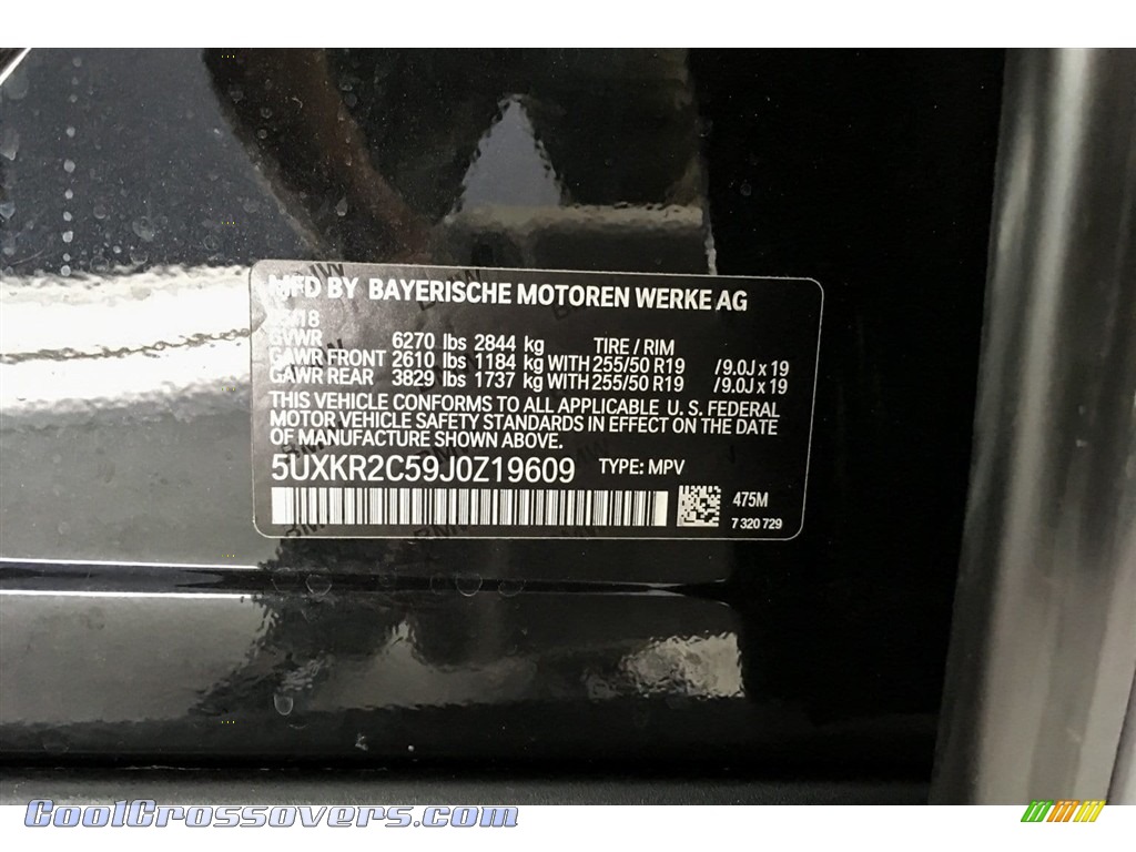 2018 X5 sDrive35i - Black Sapphire Metallic / Black photo #11