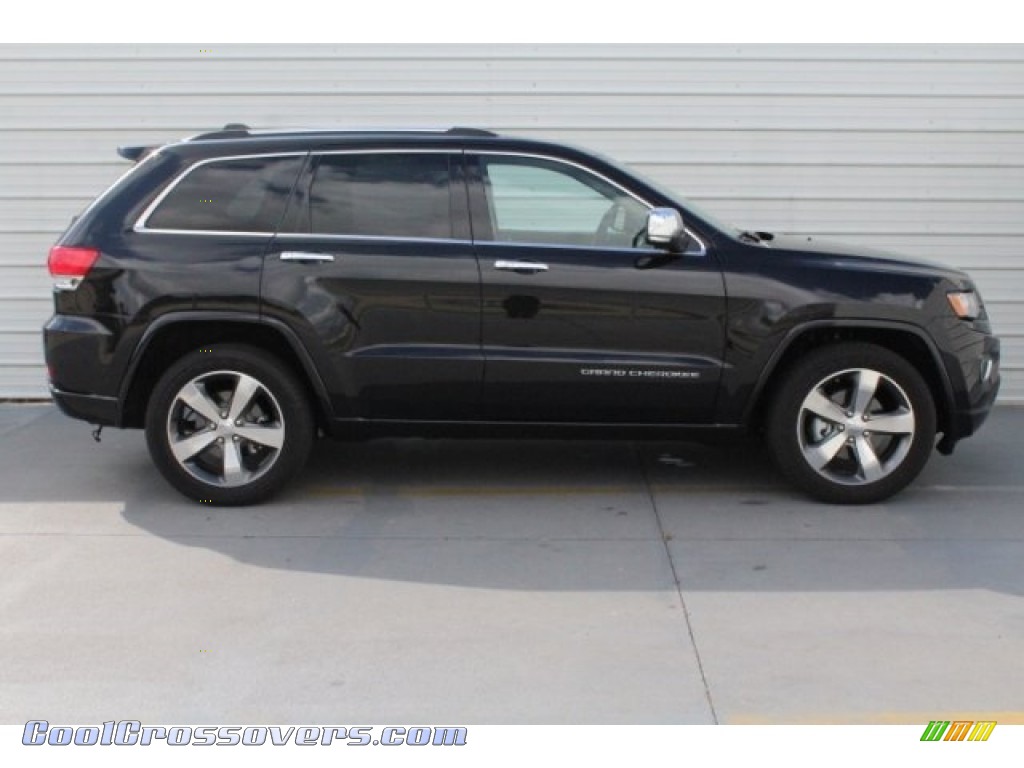 2014 Grand Cherokee Overland - Brilliant Black Crystal Pearl / Overland Nepal Jeep Brown Light Frost photo #11