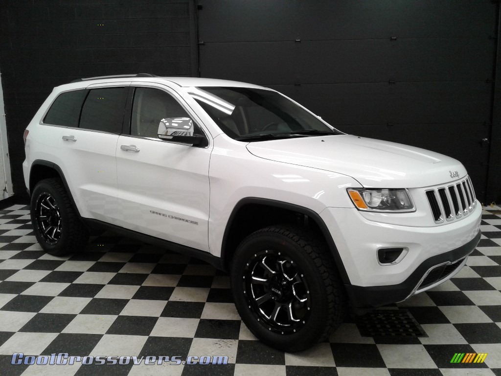 2015 Grand Cherokee Limited 4x4 - Bright White / Black/Light Frost Beige photo #4