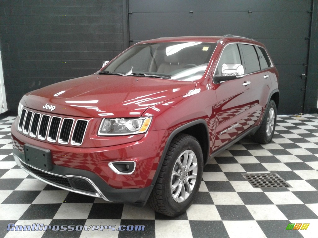 2015 Grand Cherokee Limited 4x4 - Deep Cherry Red Crystal Pearl / Black/Light Frost Beige photo #2