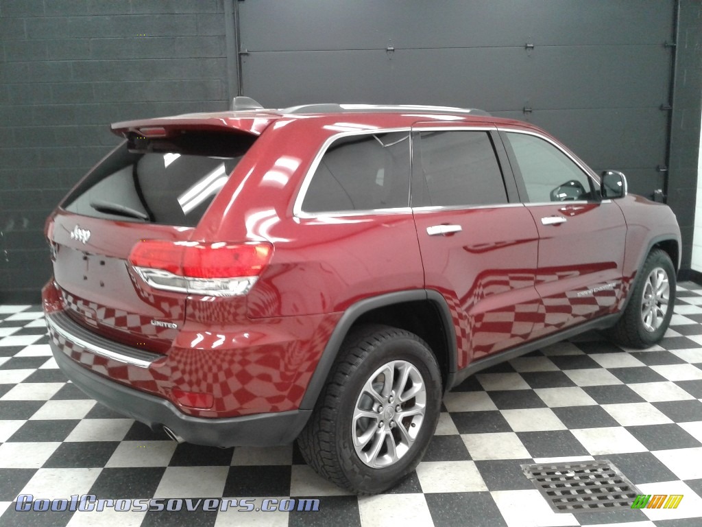 2015 Grand Cherokee Limited 4x4 - Deep Cherry Red Crystal Pearl / Black/Light Frost Beige photo #6