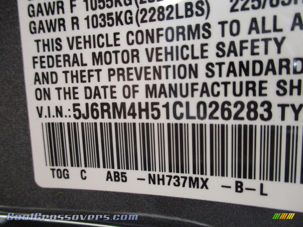 2012 CR-V EX 4WD - Polished Metal Metallic / Gray photo #19