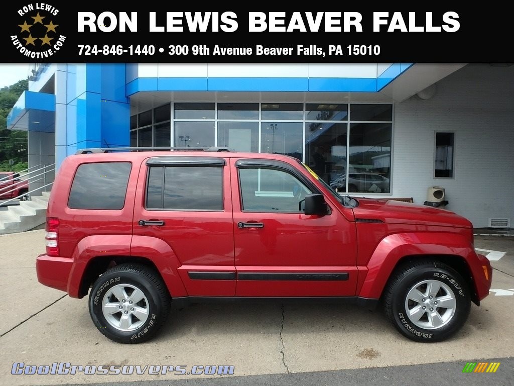 Inferno Red Crystal Pearl / Pastel Pebble Beige Jeep Liberty Sport 4x4