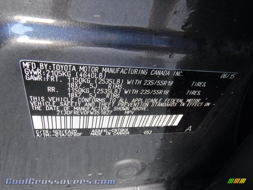 2015 RAV4 Limited AWD - Magnetic Gray Metallic / Black photo #29