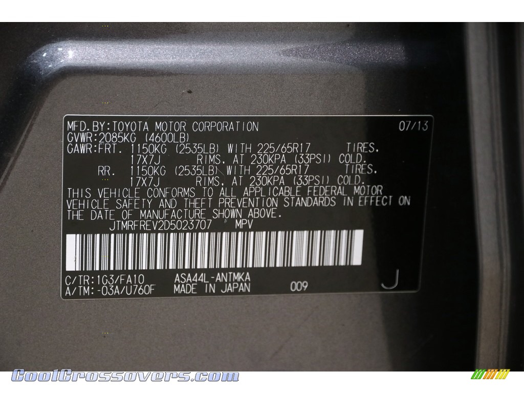 2013 RAV4 XLE AWD - Magnetic Gray Metallic / Ash photo #18