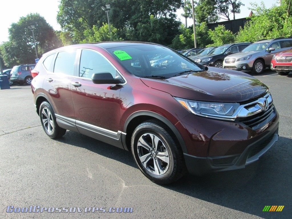 2017 CR-V LX - Basque Red Pearl II / Gray photo #4