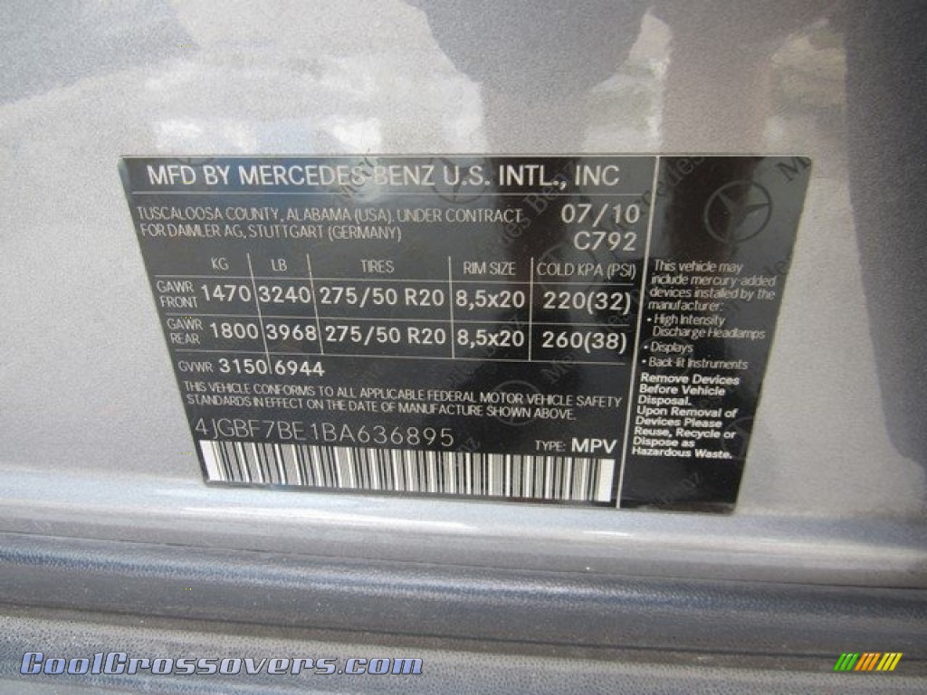 2011 GL 450 4Matic - Steel Grey Metallic / Black photo #37