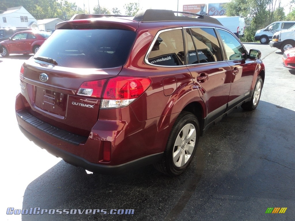 2011 Outback 2.5i Premium Wagon - Ruby Red Pearl / Warm Ivory photo #4