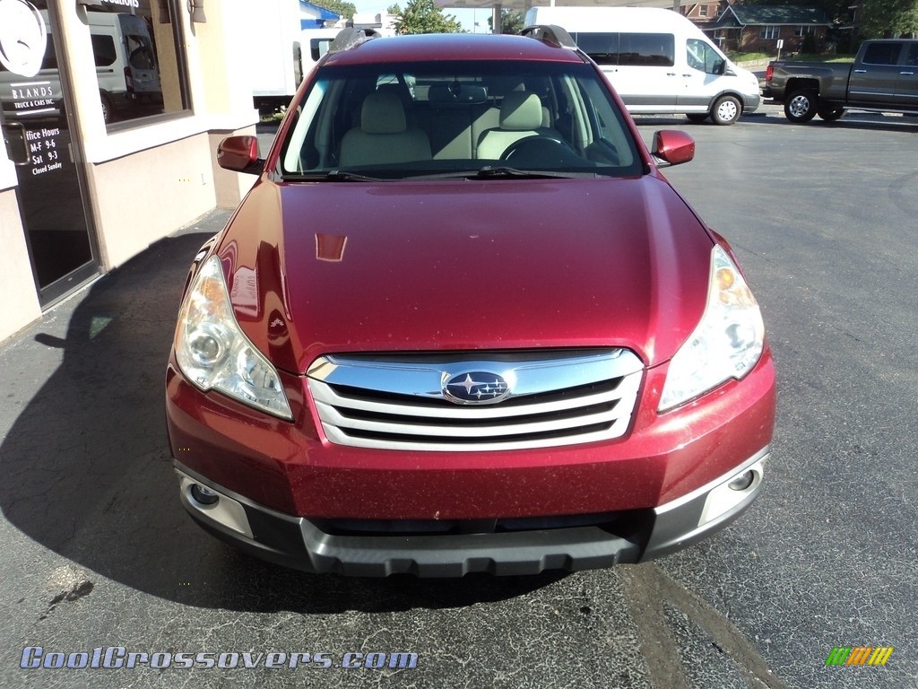 2011 Outback 2.5i Premium Wagon - Ruby Red Pearl / Warm Ivory photo #24